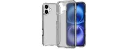 For iPhone 17 Sturdy Ultra Thick 3mm Transparent Hybrid Case  Cover - Smoke