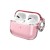 For AirPods 1/2 3mm Thick Transparent TPU with Colored Edge Case Cover - Hot Pink
