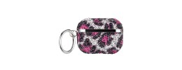 For AirPods 1/2 Leopard Design Bling Glitter Diamond Case Cover - Purple
