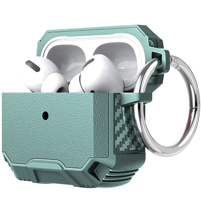 For AirPods 1/2 Tough Heavy Duty Hybrid Case Cover - Teal/Teal