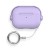For AirPods 1/2 3mm Thick Transparent TPU with Colored Edge Case Cover - Purple