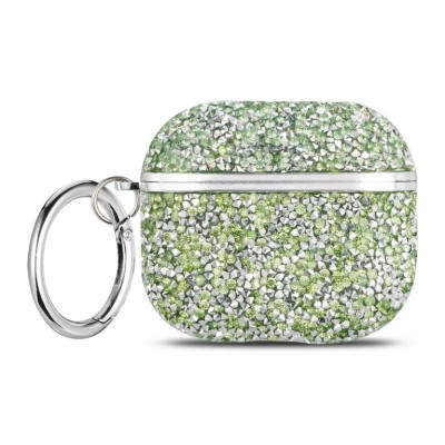 For AirPods 3 Deluxe Diamond Bling Glitter Case Cover - Green