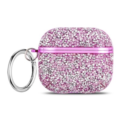 For AirPods 3 Deluxe Diamond Bling Glitter Case Cover - Purple