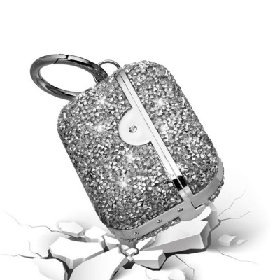 For AirPods 3 Deluxe Diamond Bling Glitter Case Cover - Silver