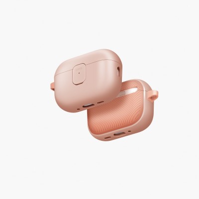 For AirPods 3 Machine Hybrid ShockProof With Metal Hook Case Cover - Rose Gold