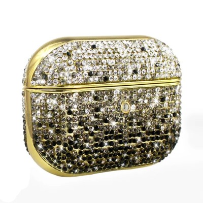 For AirPods 3 Pearl Diamond Glitter Hybrid Case Cover - Gold