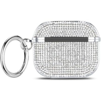 For AirPods 3 Royal Bling Glitter Diamond Case Cover - Silver