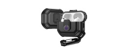 For AirPods 3 Switch Button Hybrid with Belt Loop - Black