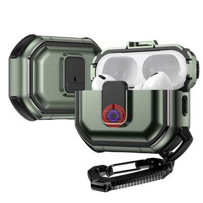 For AirPods 3 Switch Button Hybrid with Belt Loop - Midnight Green