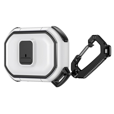 For AirPods 3 Switch Button Hybrid with Belt Loop - White