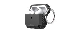 For AirPods 3 Tough Heavy Duty Hybrid Case Cover - Black/Black