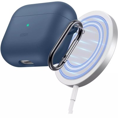 For AirPods 3 Tough Heavy Duty Hybrid Case Cover - Navy Blue/Pink