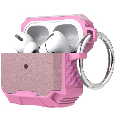 For AirPods 3 Tough Heavy Duty Hybrid Case Cover - Pink/Pink