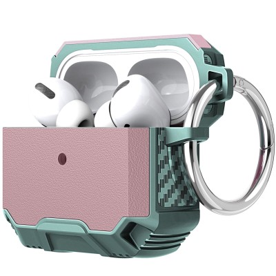 For AirPods 3 Tough Heavy Duty Hybrid Case Cover - Teal/Pink