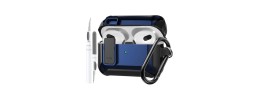 For AirPods 3 Tough Heavy Duty Hybrid With Open Button Case Cover - Navy/Navy