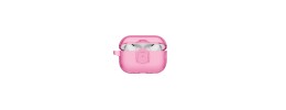 For AirPods 3 3mm Thick Transparent TPU with Colored Edge Case Cover - Hot Pink