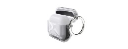 For AirPods 4 3mm Thick Transparent TPU with Colored Edge Case Cover - Black
