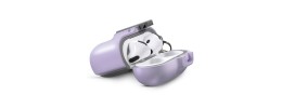 For AirPods 4 3mm Thick Transparent TPU with Colored Edge Case Cover - Purple
