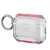 For AirPods Pro 3 2025 (3rd Version) 3mm Thick Transparent TPU with Colored Edge Case Cover - Red