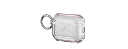 For AirPods Pro 3mm Thick Transparent TPU with Colored Edge Case Cover - Hot Pink