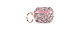 For AirPods Pro Glitter Shimmer Transparent Hybrid Case Cover - Pink