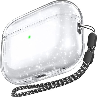 For AirPods Pro Glitter Shimmer Transparent Hybrid Case Cover - Smoke