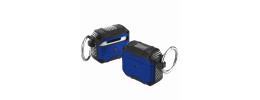 For AirPods Pro Machine Hybrid ShockProof With Metal Hook Case Cover - Dark Blue