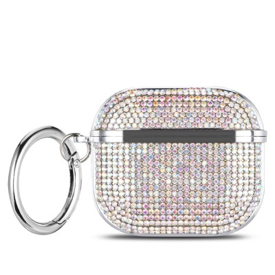 For AirPods Pro Royal Bling Glitter Diamond Case Cover - Silver