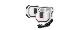 For AirPods Pro Switch Button Hybrid with Belt Loop - White