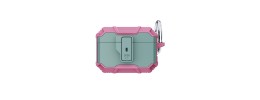 For AirPods Pro Tough Heavy Duty Hybrid Case Cover - Pink/Teal