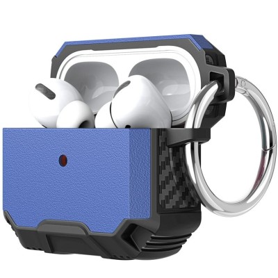 For AirPods Pro2 (2022 2nd Version) Tough Heavy Duty Hybrid Case Cover - Navy Blue/Navy Blue