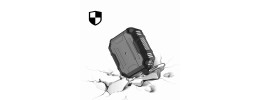 For AirPods Pro Rugged ShockProof Hybrid With Metal Hook Case Cover - Black