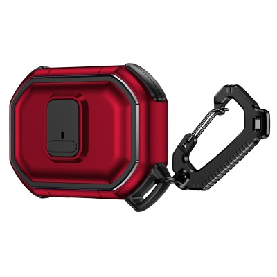 For AirPods 4 Switch Button Hybrid with Belt Loop - Red