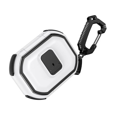 For AirPods 4 Switch Button Hybrid with Belt Loop - White