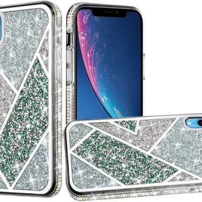 For Apple iPhone XR Rhombus Bling Glitter Diamond Case Cover - Green