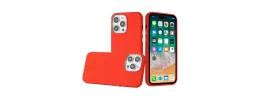 For Apple iPhone 11 Pro MAX (XI6.5) Classy Slick Chromed Around Hybrid Case Cover - Red