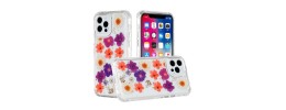 For Apple iPhone 14 PRO 6.1" Beautiful 3in1 Floral Epoxy Design Hybrid Case Cover - D