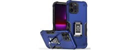 For Apple iPhone 11 Pro MAX (XI6.5) OPTIMUM Magnetic Ring Stand Hybrid Case Cover - Blue