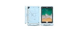 For Apple New iPad 9.7 inch Butterfly Kickstand 3in1 Tough Hybrid Case Cover with Shoulder Strap - Light Blue