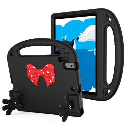 For Apple New iPad 9.7 inch Bow Hands Kickstand Tablet Case Cover - Black