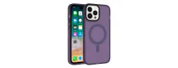 For Apple iPhone 14 PRO MAX 6.7" [Magnetic Circle] ShockProof 4-Time Injection Strong Hybrid - Purple