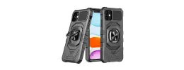 For Apple iPhone 14 PRO 6.1" Thunder Kickstand Hybrid Case Cover - Black
