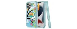 For Apple iPhone 14 6.1" Tough Anti-Slip Hybrid Case Cover - Owl
