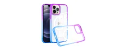 For Apple iPhone 14 PRO 6.1" Radiant Two Tone Transparent Thick Hybrid Case Cover - Purple/Blue