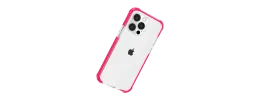 For Apple iPhone 11 (XI6.1) Acrylic Tough 2.5mm Transparent ShockProof Hybrid Case Cover - Hot Pink