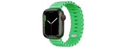 For Apple Watch Size 38/40/41mm Full Protection Tough Hybrid Watch Case + Band - Green