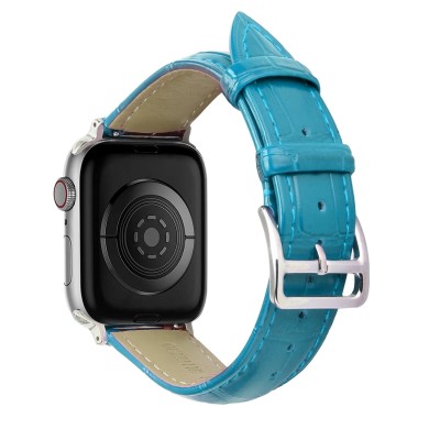 For Apple Watch Size 38/40/41mm Luxury Leather Watch Band - Blue