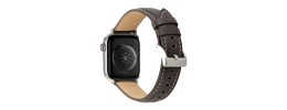For Apple Watch Size 38/40/41mm Luxury Leather Watch Band - Dark Brown