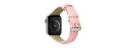 For Apple Watch Size 38/40/41mm Luxury Leather Watch Band - Pink