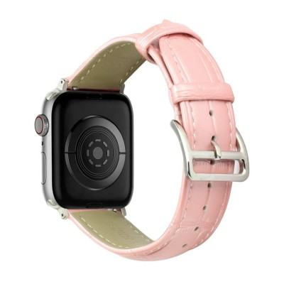 For Apple Watch Size 38/40/41mm Luxury Leather Watch Band - Pink